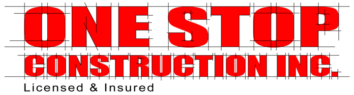 One Stop Construction White Background Licensed and Insured
